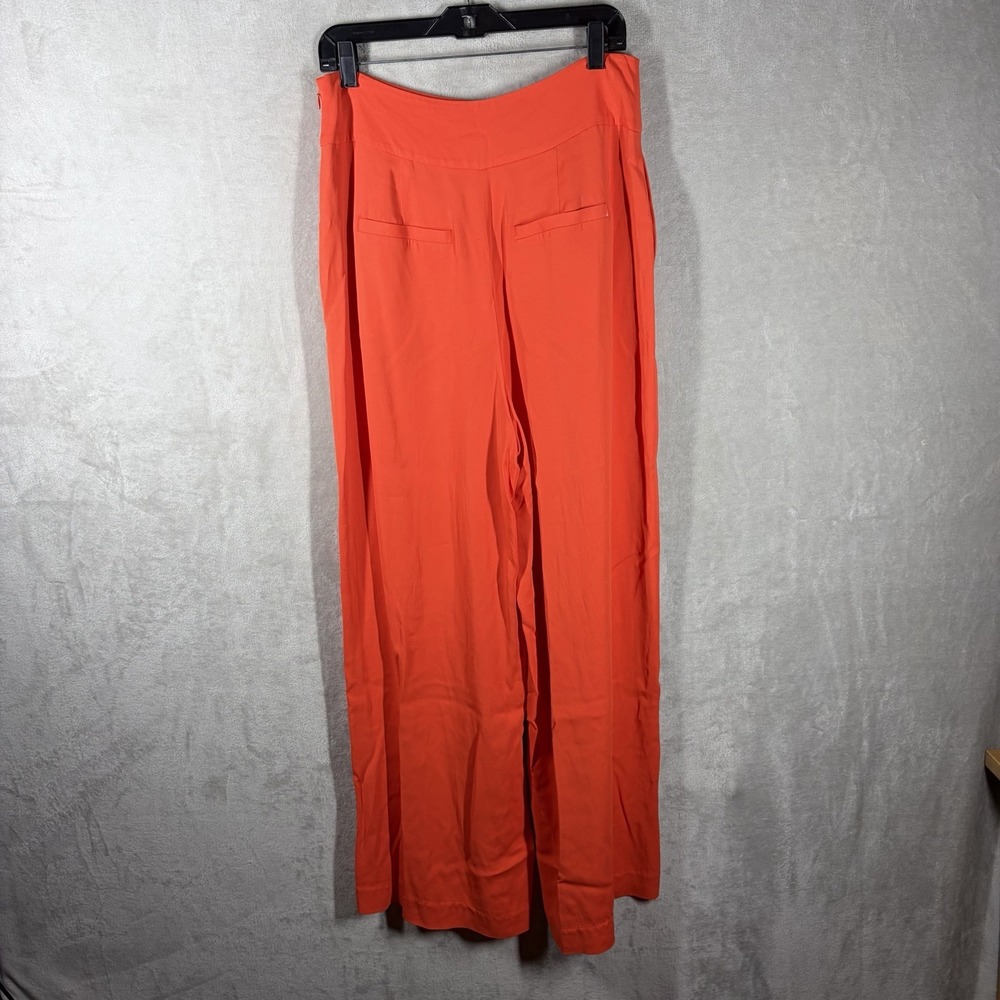 Boden Bright Orange Wide Leg Trousers Size 8 Flowy Dopamine Career Modern - Picture 4 of 10